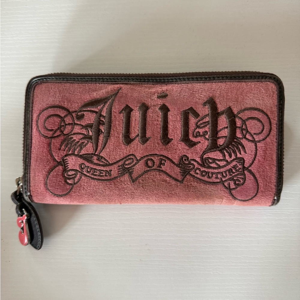 Juicy Couture Pink Embroidered Wallet